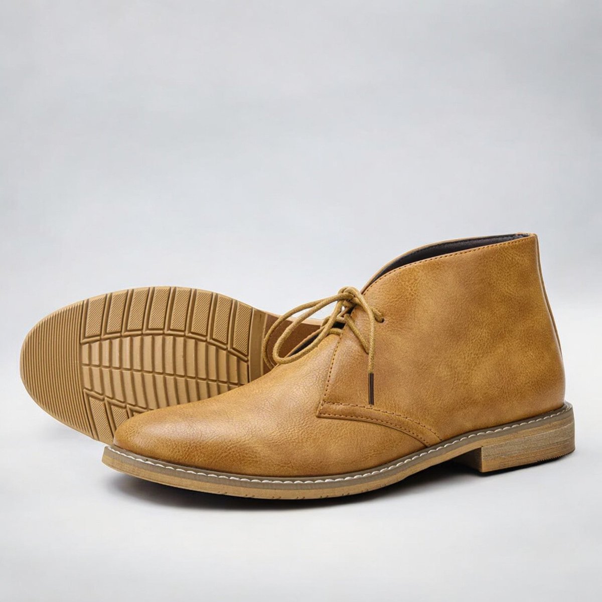 Alexander | Men's Lace-Up Faux Leather Chukka Boots