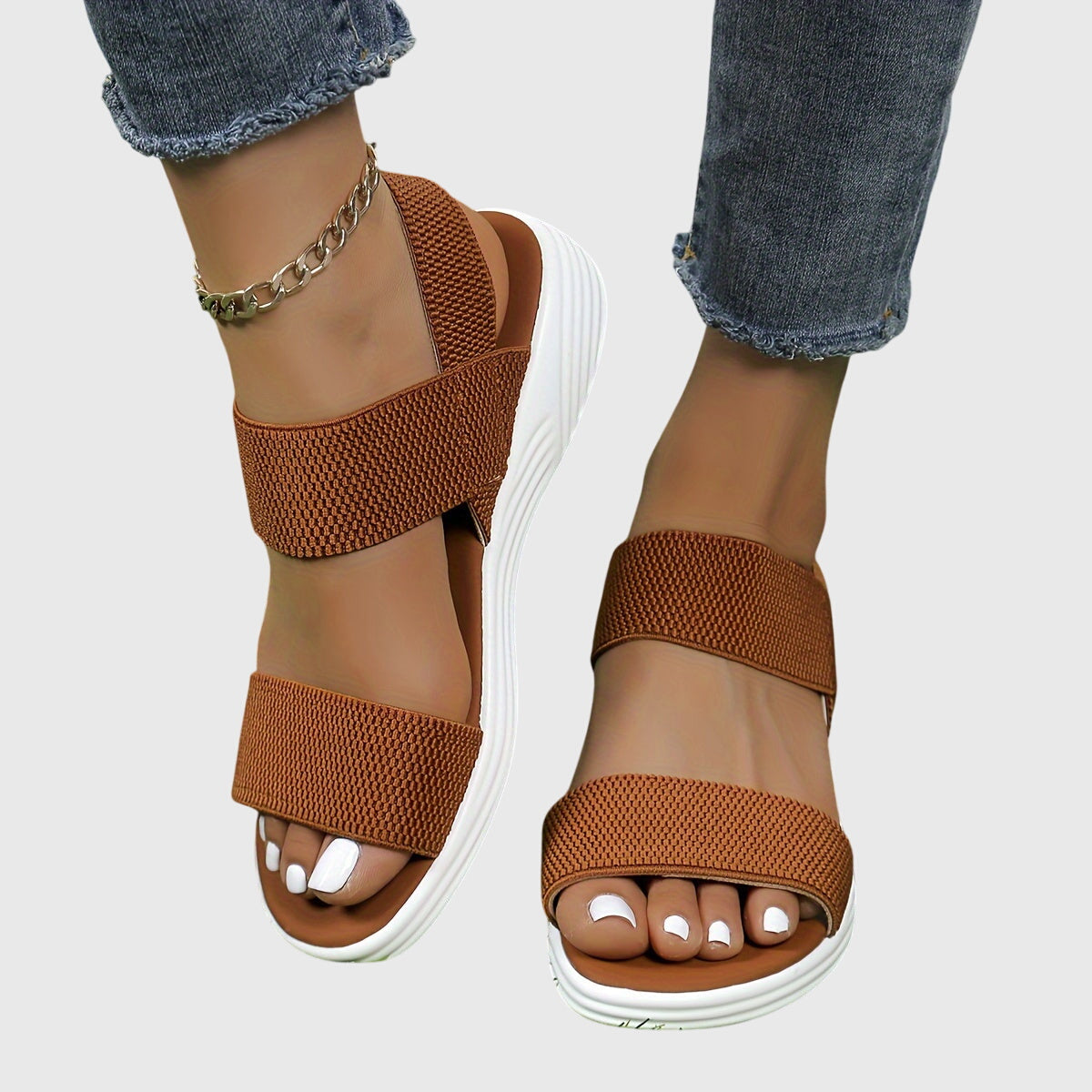 Emila | Elastic orthopedic sandals with adjustable straps