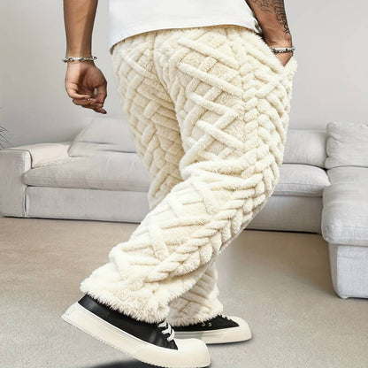 Pantalón Con Estampado Geométrico y Cintura Elástica
