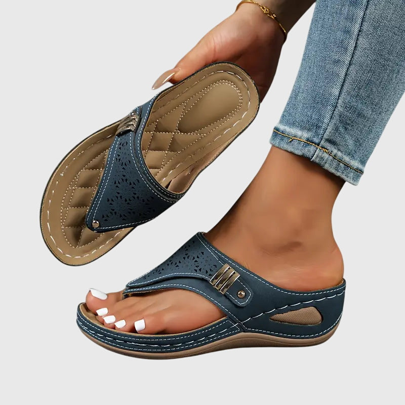 Kaylie | Orthopedic slip-on wedge sandals with arch support