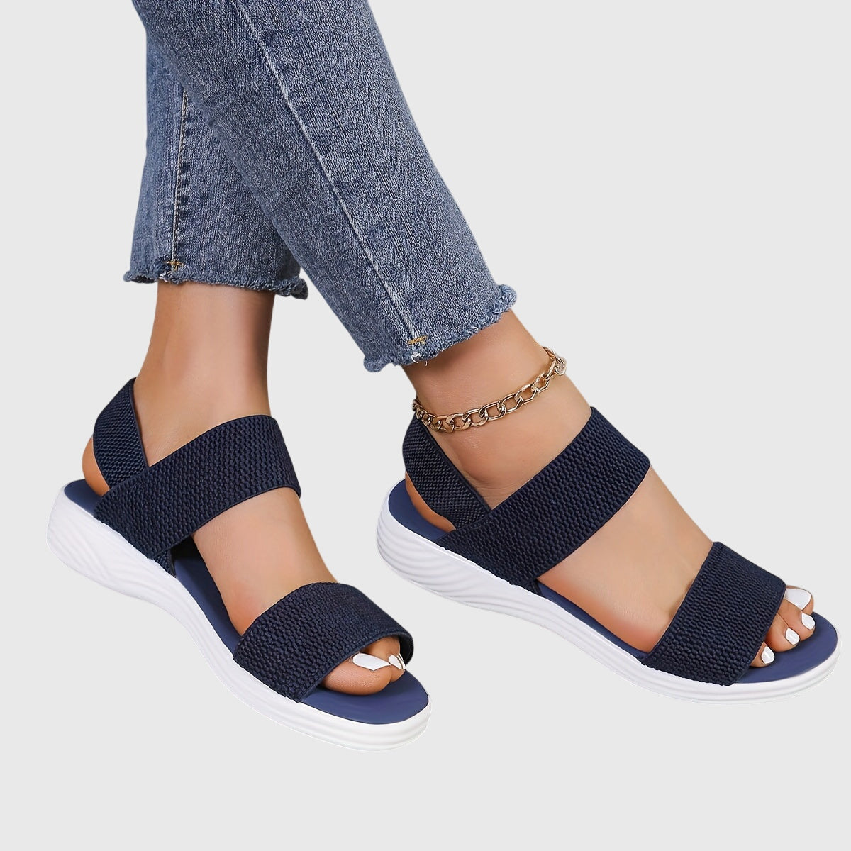 Emila | Elastic orthopedic sandals with adjustable straps