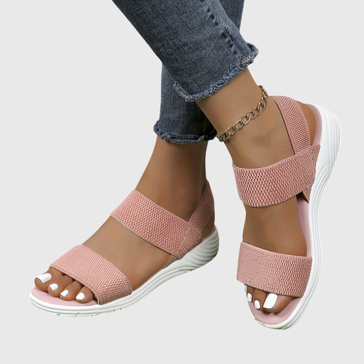 Emila | Elastic orthopedic sandals with adjustable straps