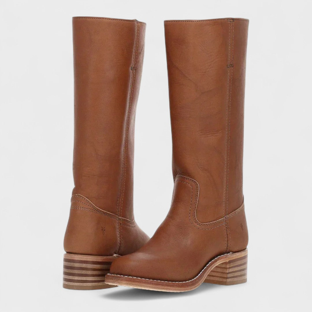 Sapphire | Women's equestrian-inspired high boots with block heels