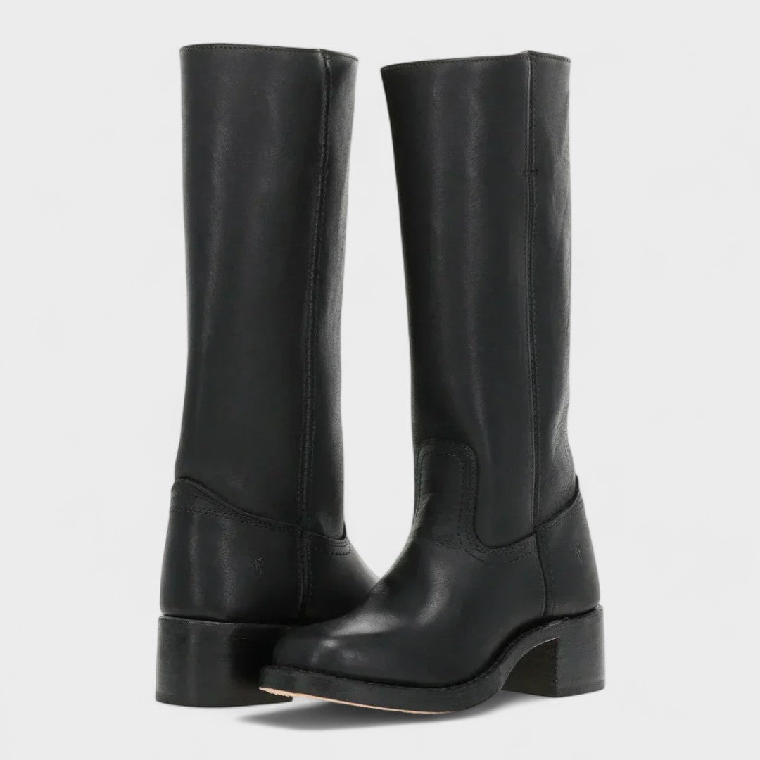 Sapphire | Women's equestrian-inspired high boots with block heels