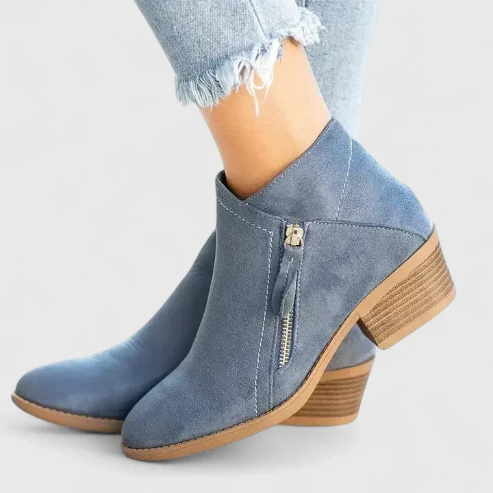 Auryziah | Women's orthopedic boots with side zipper and low heel
