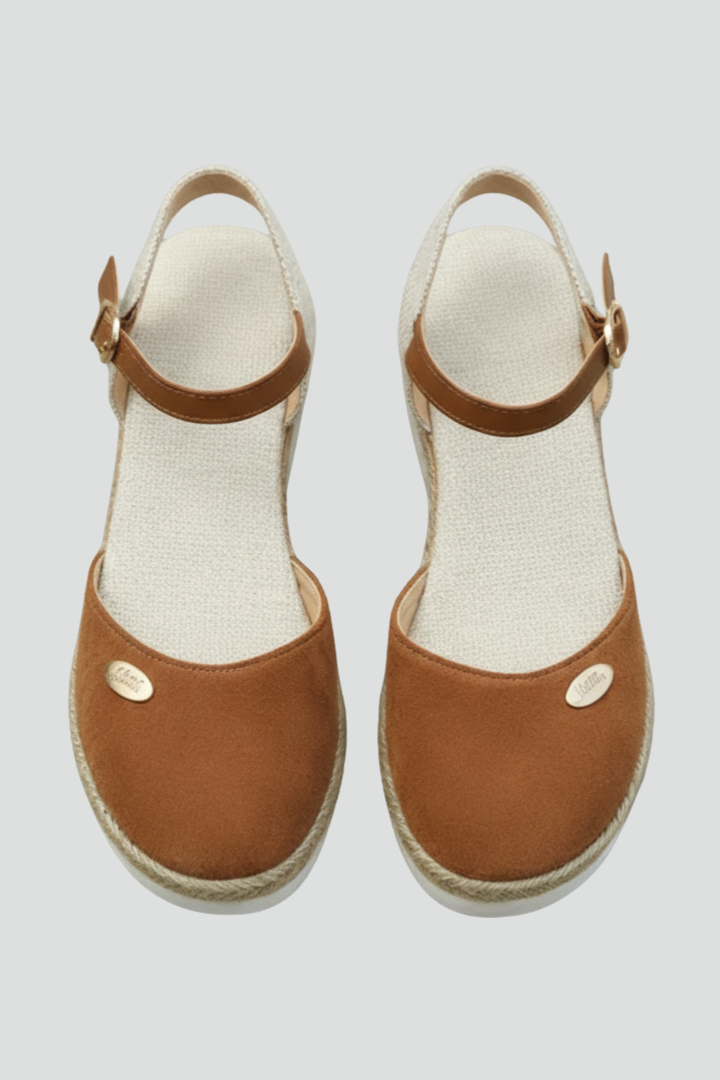 Maya | Closed-toe espadrille sandals with slingback strap