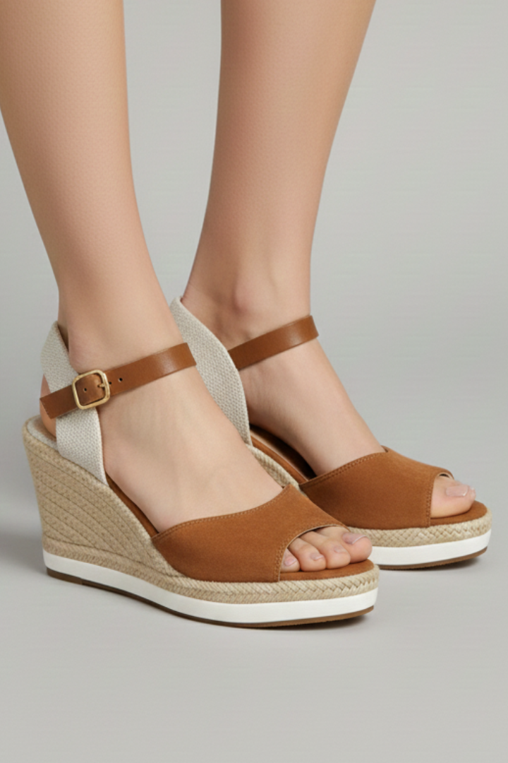 Maya | Closed-toe espadrille sandals with slingback strap
