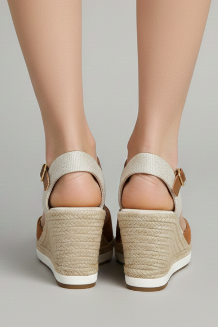 Maya | Closed-toe espadrille sandals with slingback strap