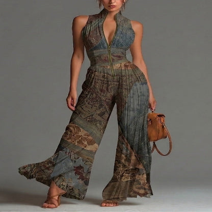 Vestido Bohemio de Chifón con Estampado Étnico
