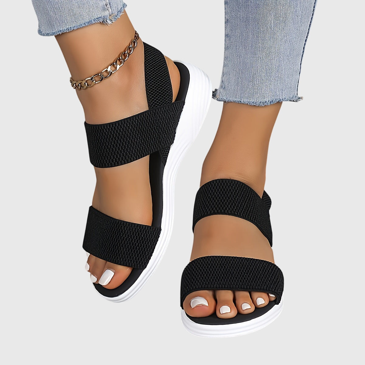Emila | Elastic orthopedic sandals with adjustable straps