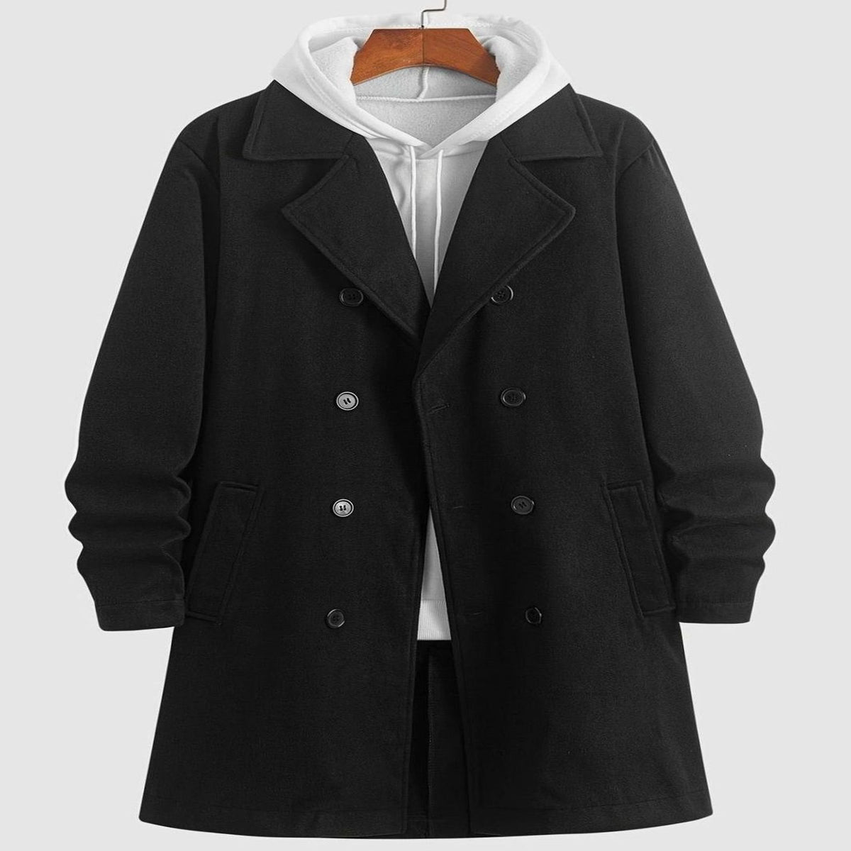 William | Men's Classic Double-Breasted Wool Trench Coat