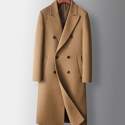 Henry | Men's Double-Breasted Tailored Long Wool Trench Coat