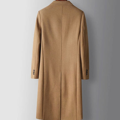Henry | Men's Double-Breasted Tailored Long Wool Trench Coat
