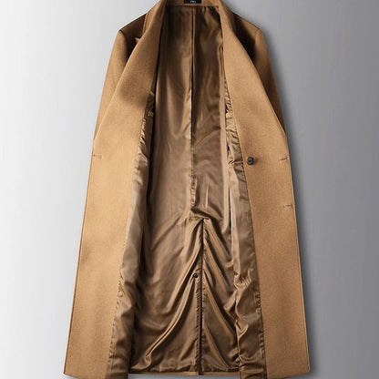 Henry | Men's Double-Breasted Tailored Long Wool Trench Coat