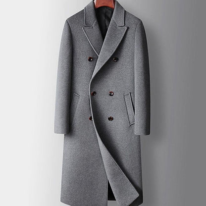 Henry | Men's Double-Breasted Tailored Long Wool Trench Coat