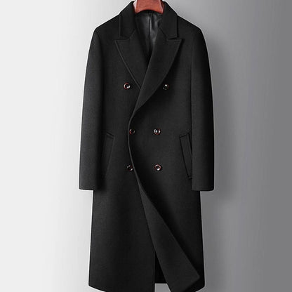 Henry | Men's Double-Breasted Tailored Long Wool Trench Coat