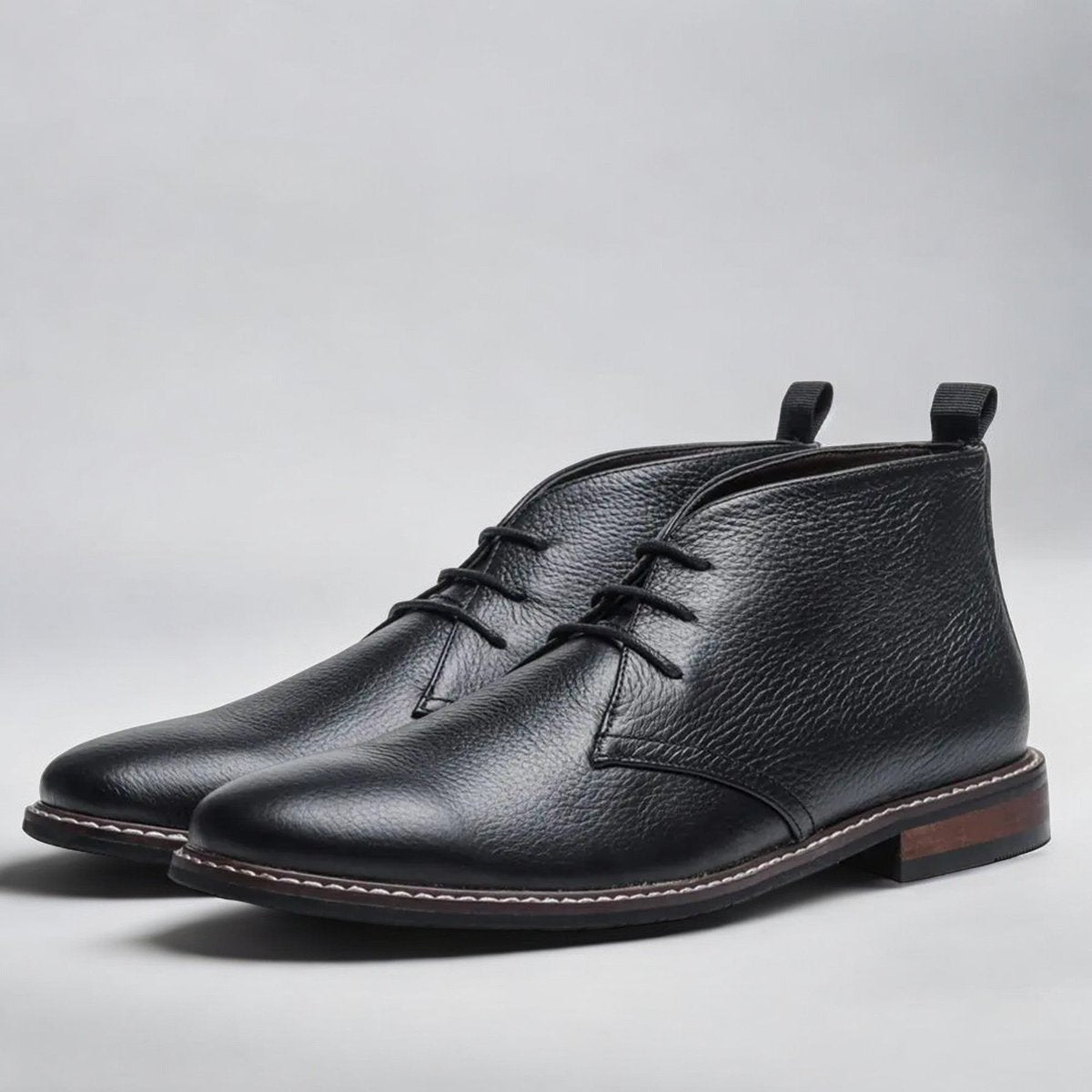 Alexander | Men's Lace-Up Faux Leather Chukka Boots