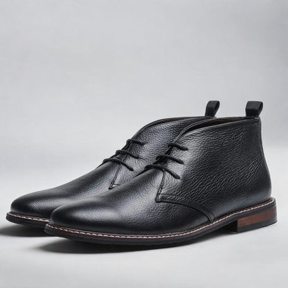 Alexander | Men's Lace-Up Faux Leather Chukka Boots