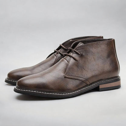 Alexander | Men's Lace-Up Faux Leather Chukka Boots