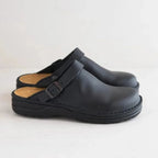 Daniel | Men's Leather Clogs with Buckle and Closed Toe
