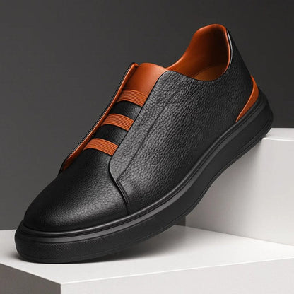 Oliver | Men's Slip-On Leather Sneakers with Elastic