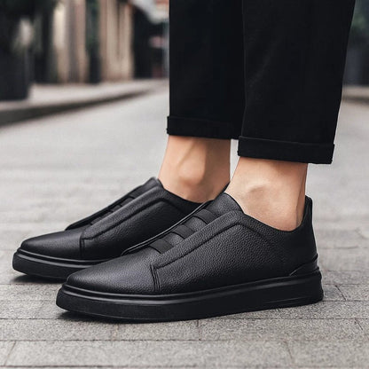 Oliver | Men's Slip-On Leather Sneakers with Elastic