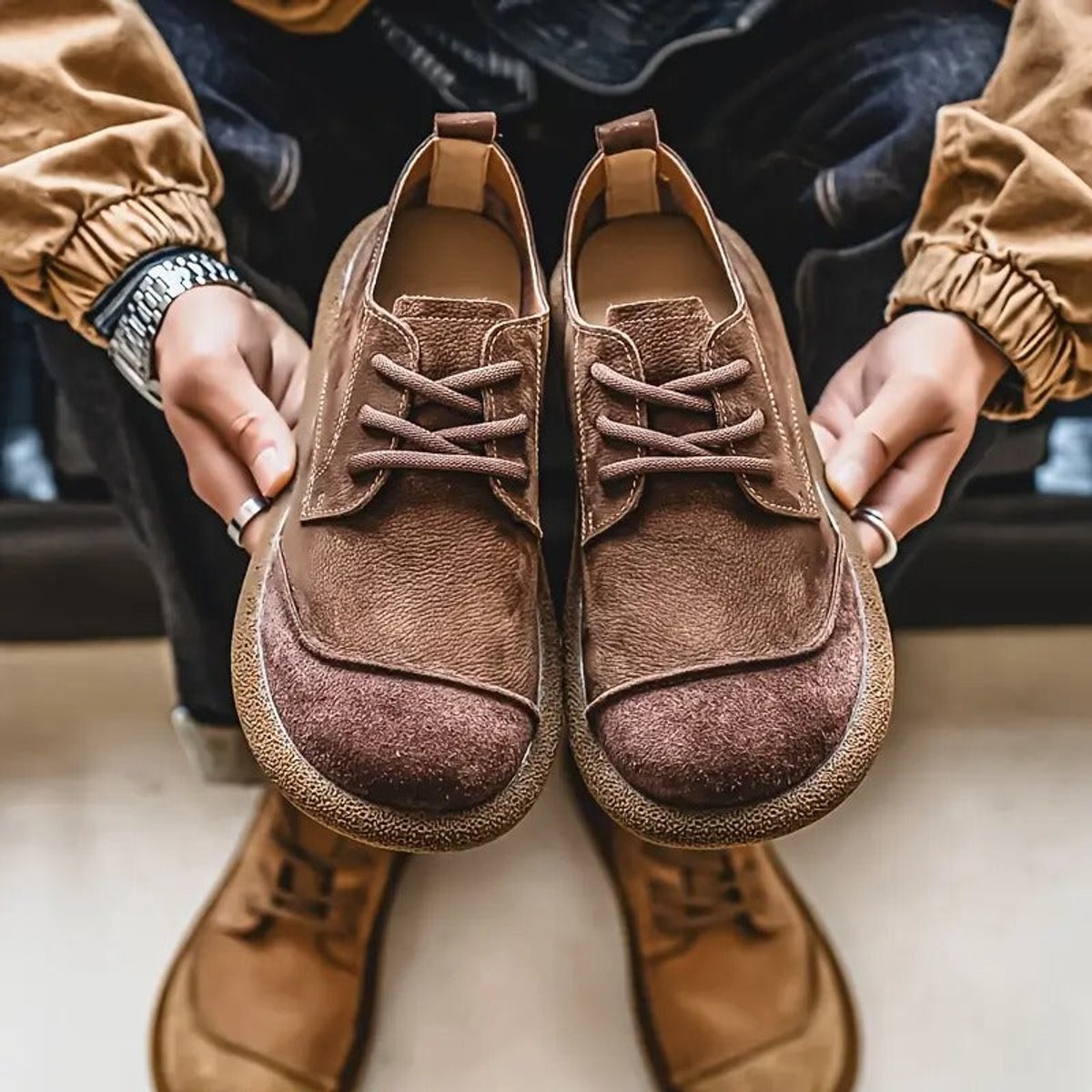 Daniel | Men's Orthopedic Padded Leather Lace-Up Casual Shoes