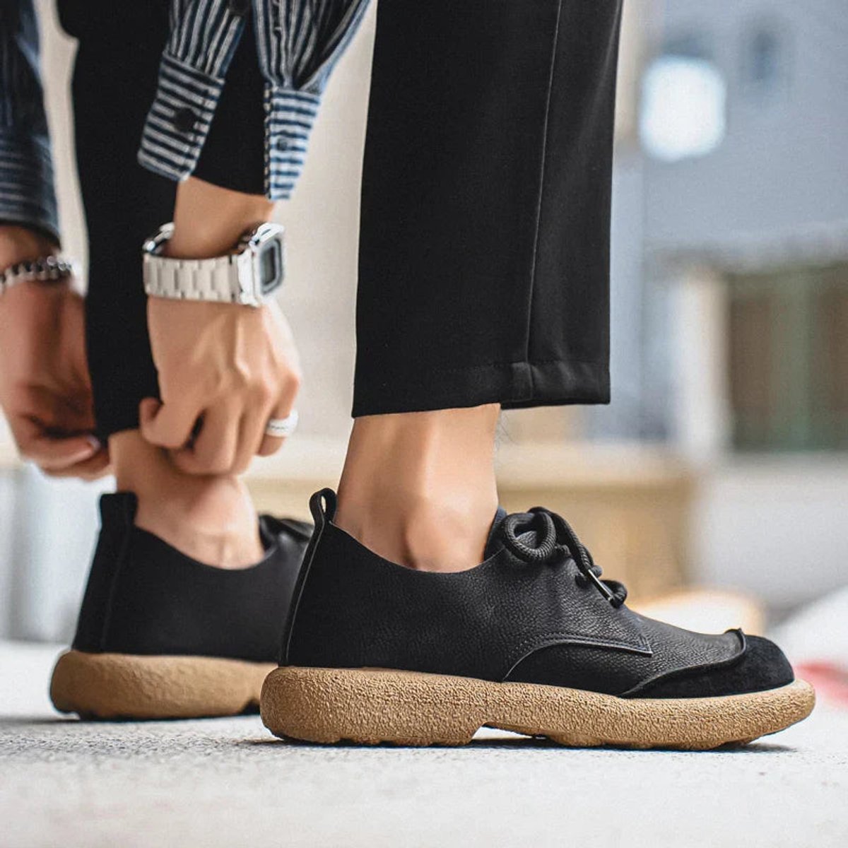 Daniel | Men's Orthopedic Padded Leather Lace-Up Casual Shoes