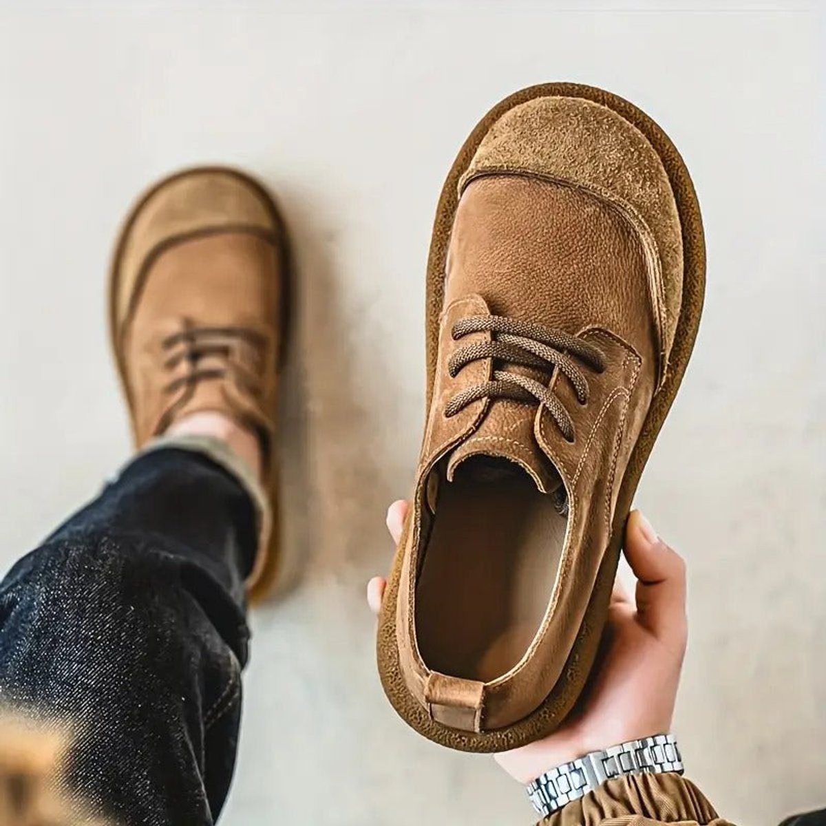 Daniel | Men's Orthopedic Padded Leather Lace-Up Casual Shoes