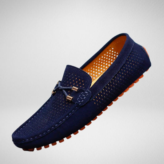 Sebastian | Men's Slip-On Perforated Suede Loafers
