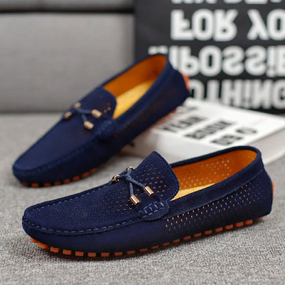 Sebastian | Men's Slip-On Perforated Suede Loafers