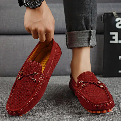 Sebastian | Men's Slip-On Perforated Suede Loafers
