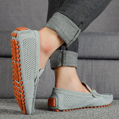 Sebastian | Men's Slip-On Perforated Suede Loafers