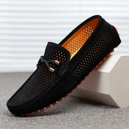 Sebastian | Men's Slip-On Perforated Suede Loafers
