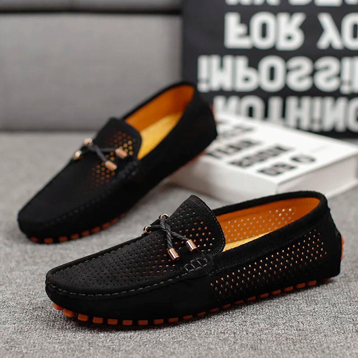 Sebastian | Men's Slip-On Perforated Suede Loafers