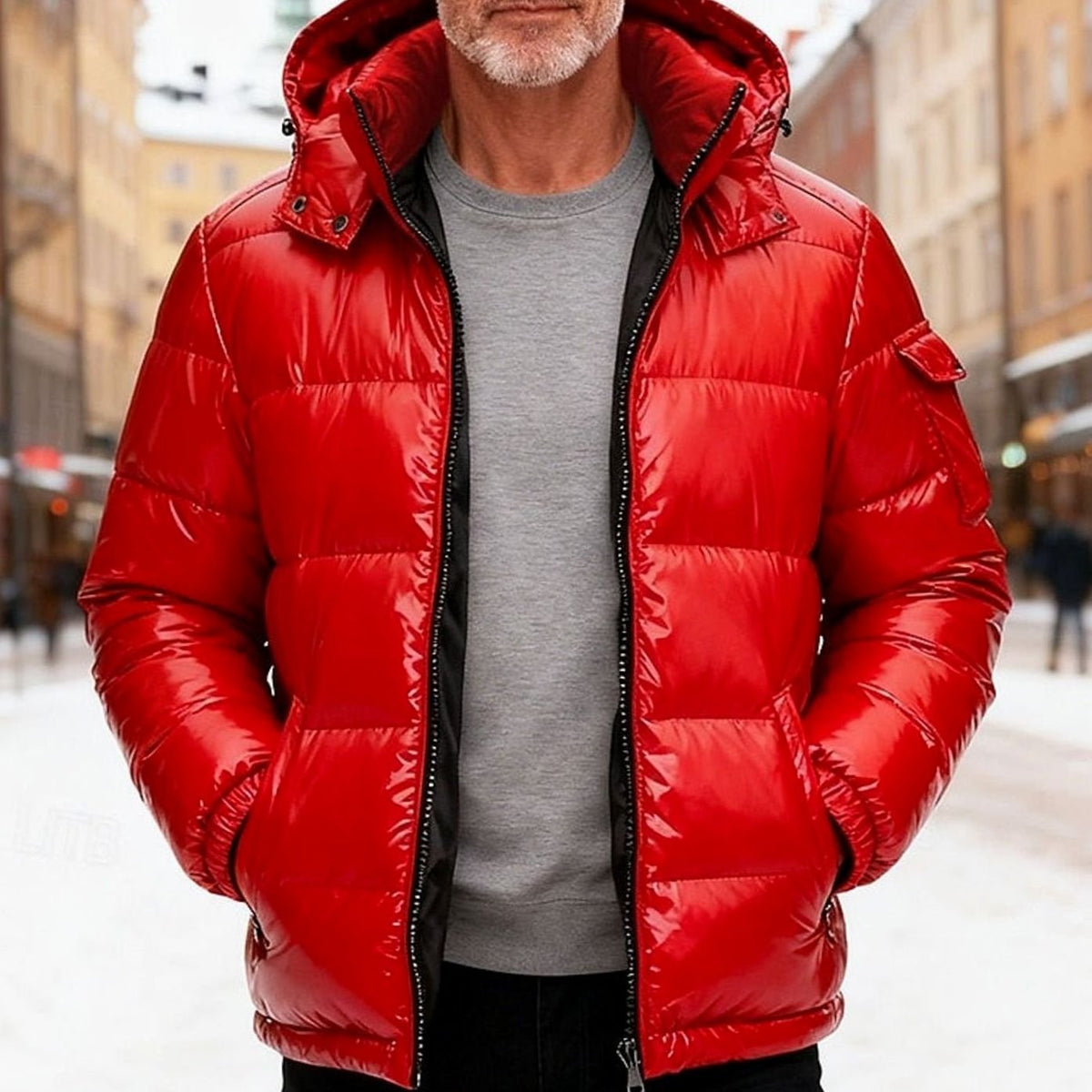 Sebastian | Men's hooded insulated quilted winter coat