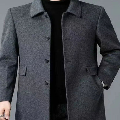 Sebastian | Men's Single-Breasted Wool Trench Coat