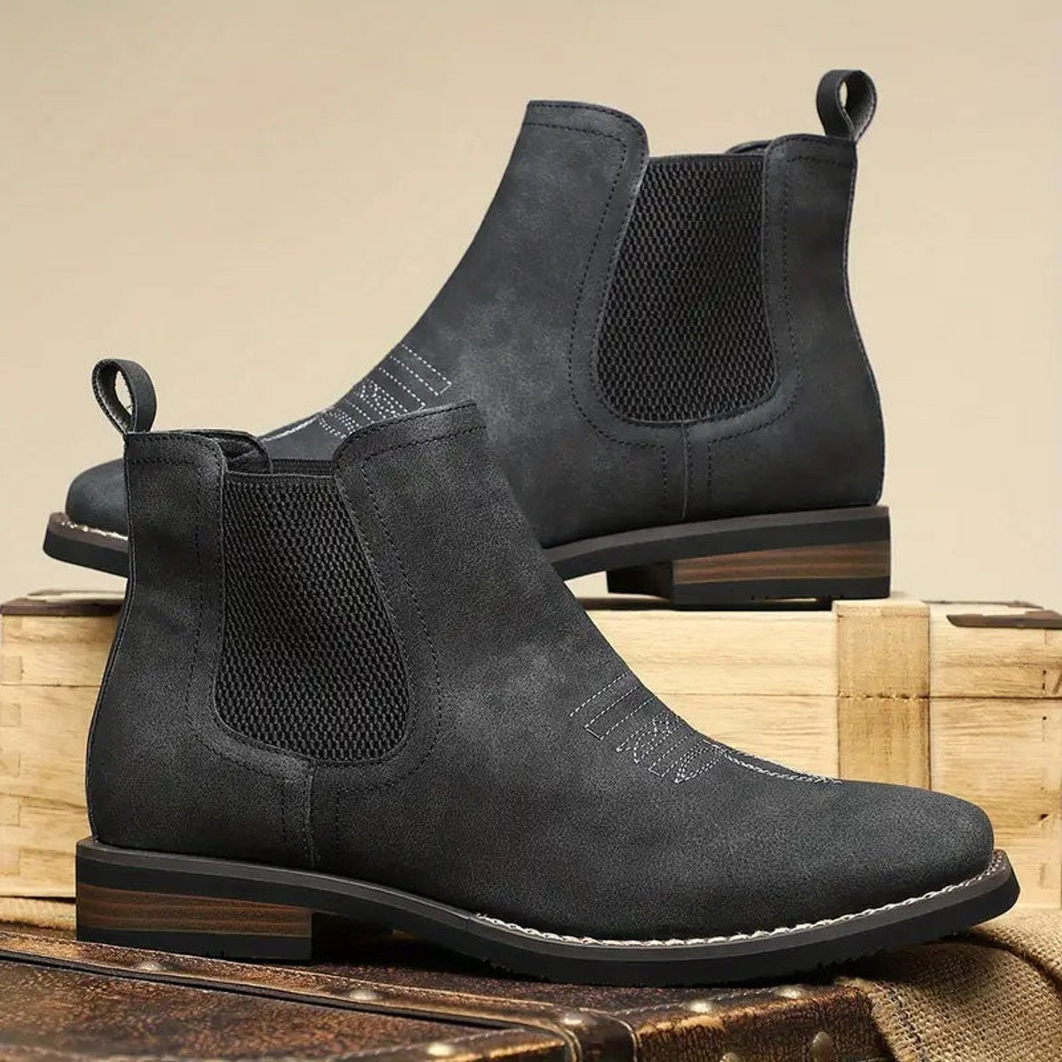Daniel | Men's Slip-On Western Chelsea Boots