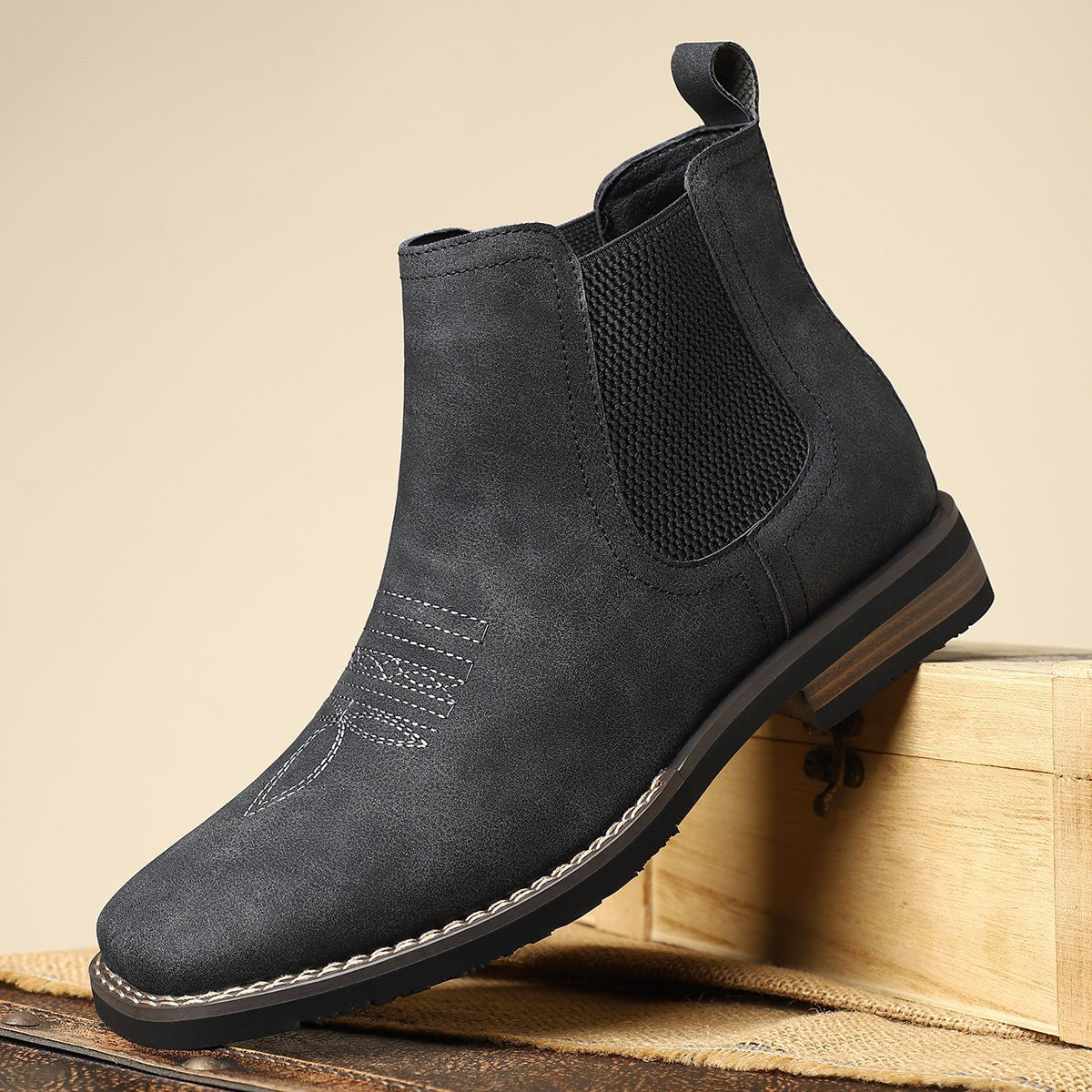 Daniel | Men's Slip-On Western Chelsea Boots
