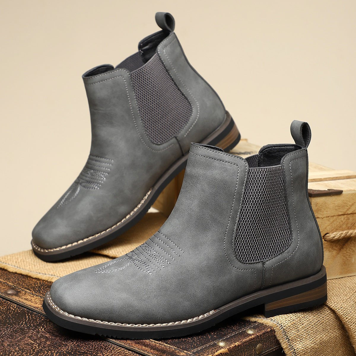 Daniel | Men's Slip-On Western Chelsea Boots
