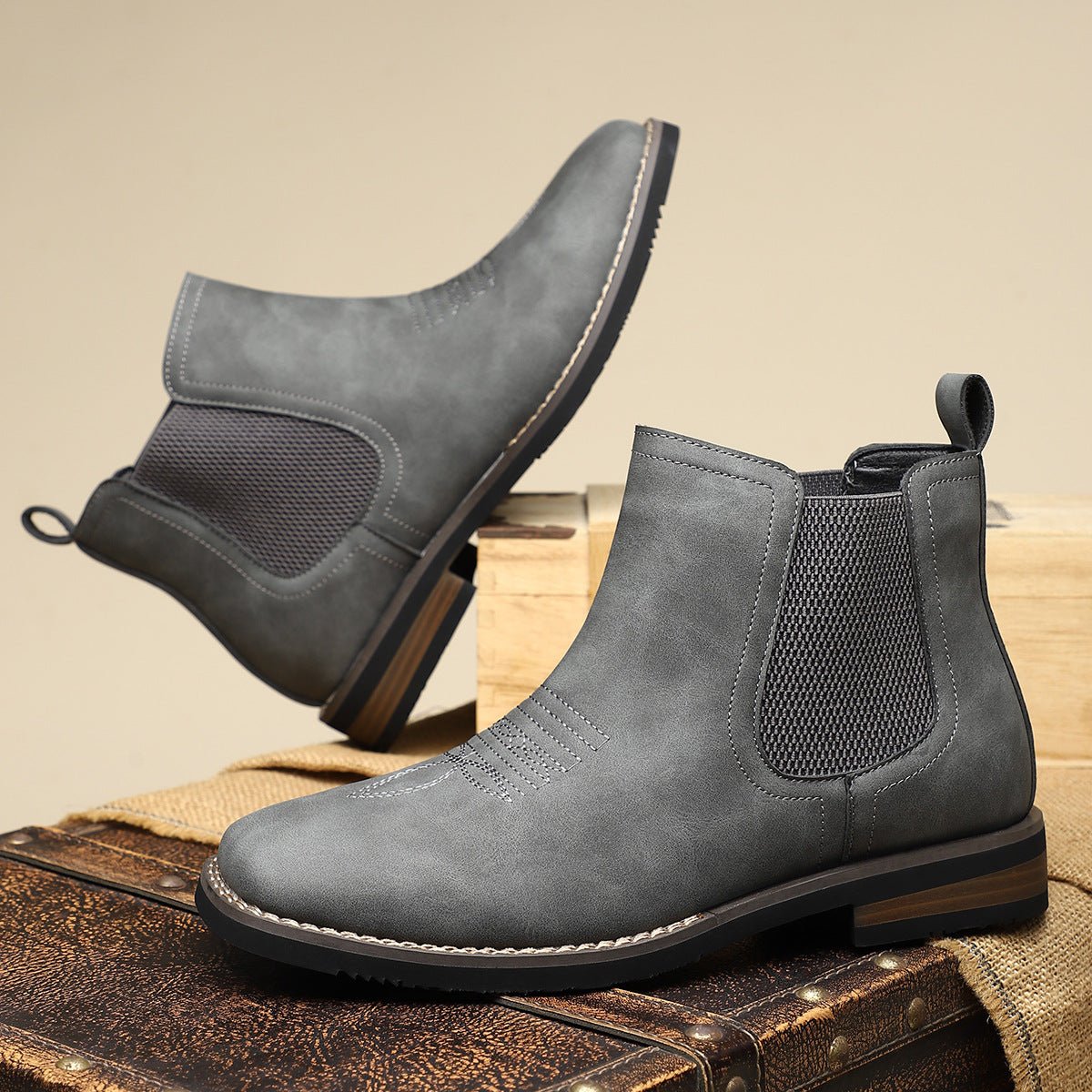Daniel | Men's Slip-On Western Chelsea Boots
