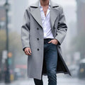 Sebastian | Men's Double-Breasted Long Wool Trench Coat