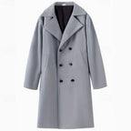 Sebastian | Men's Double-Breasted Long Wool Trench Coat