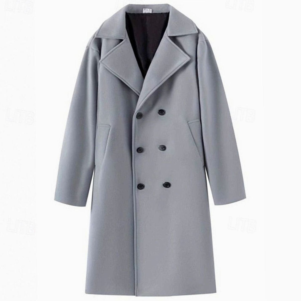 Sebastian | Men's Double-Breasted Long Wool Trench Coat