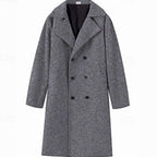 Sebastian | Men's Double-Breasted Long Wool Trench Coat