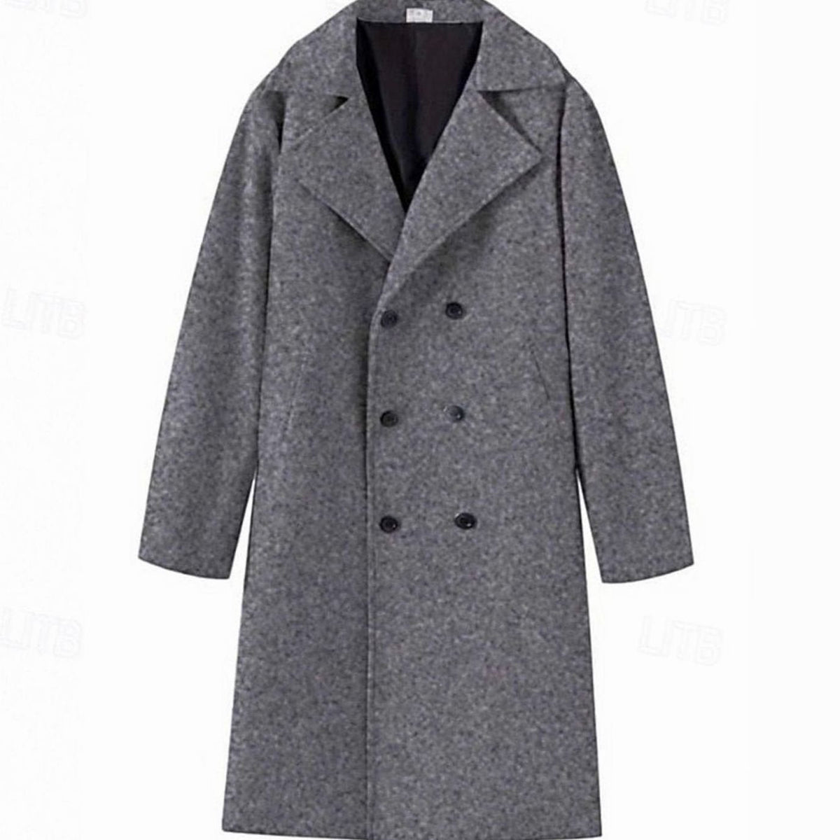 Sebastian | Men's Double-Breasted Long Wool Trench Coat