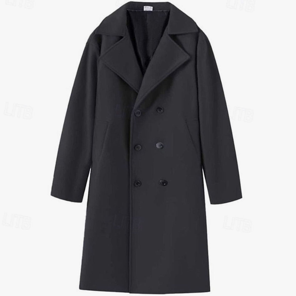 Sebastian | Men's Double-Breasted Long Wool Trench Coat