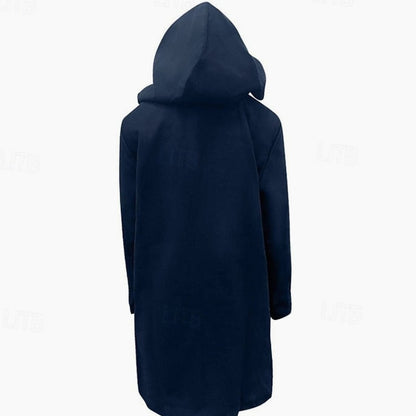 Elijah | Men's Hooded Long Wool Duffle Coat