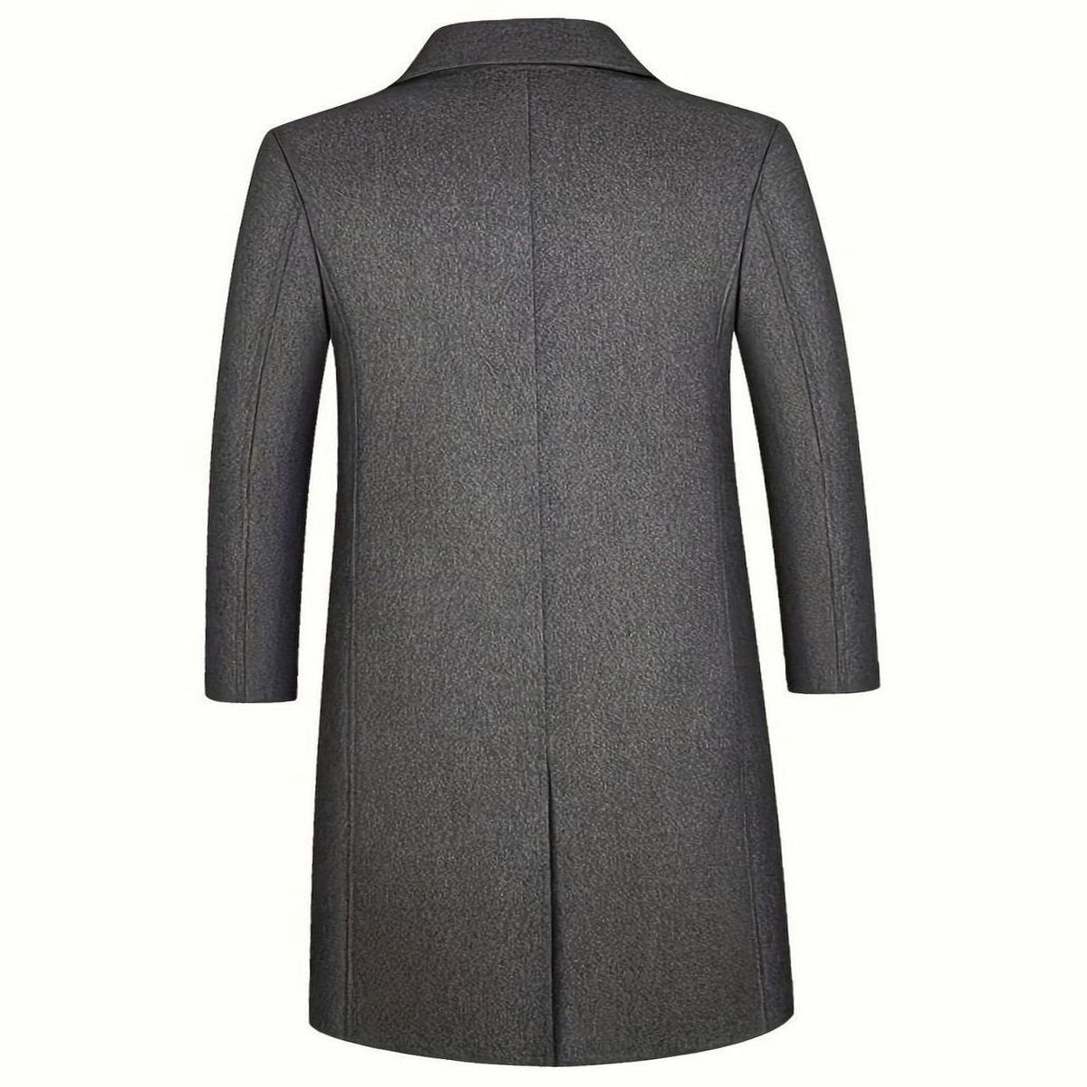 Ryan | Men's Long Wool Trench Coat with Front Button Closure