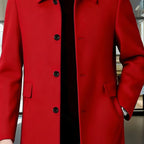 Samuel | Gabardina de Lana con Botonadura Simple y Corte Holgado para Hombre
